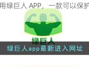 夜里十大禁用绿巨人 APP，一款可以保护用户隐私的安全软件