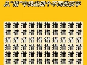 汉字找茬王找字攻略：解锁第四关挑战技巧与秘籍分享