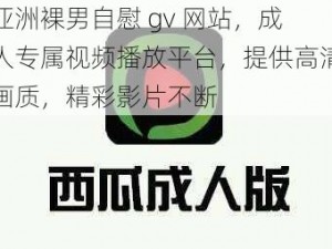 亚洲裸男自慰 gv 网站，成人专属视频播放平台，提供高清画质，精彩影片不断