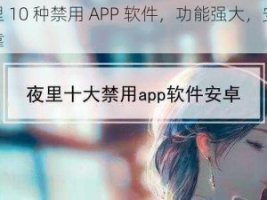 夜里 10 种禁用 APP 软件，功能强大，安全可靠