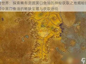 魔兽世界：探索稀有资源黑口鱼油的神秘获取之地揭秘魔兽世界中黑口鱼油的稀缺宝藏与获取途径