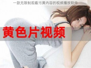 一款无限制观看污黄内容的视频播放软件