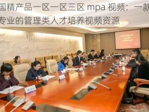 国精产品一区一区三区 mpa 视频：一款专业的管理类人才培养视频资源