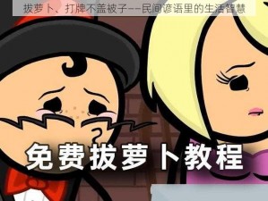 拔萝卜、打牌不盖被子——民间谚语里的生活智慧