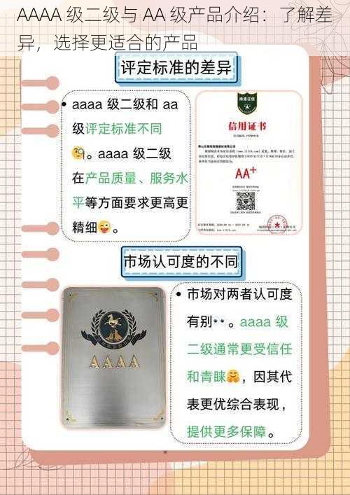 AAAA 级二级与 AA 级产品介绍：了解差异，选择更适合的产品