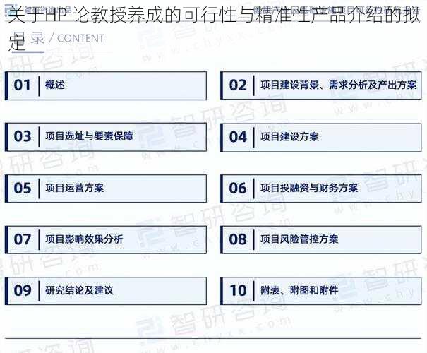 关于HP 论教授养成的可行性与精准性产品介绍的拟定