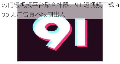 热门短视频平台聚合神器，91 短视频下载 app 无广告真不限制出入