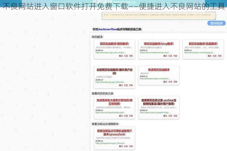 不良网站进入窗口软件打开免费下载——便捷进入不良网站的工具