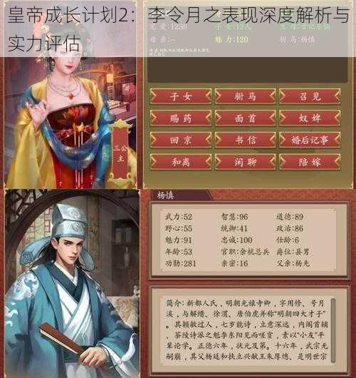 皇帝成长计划2：李令月之表现深度解析与实力评估